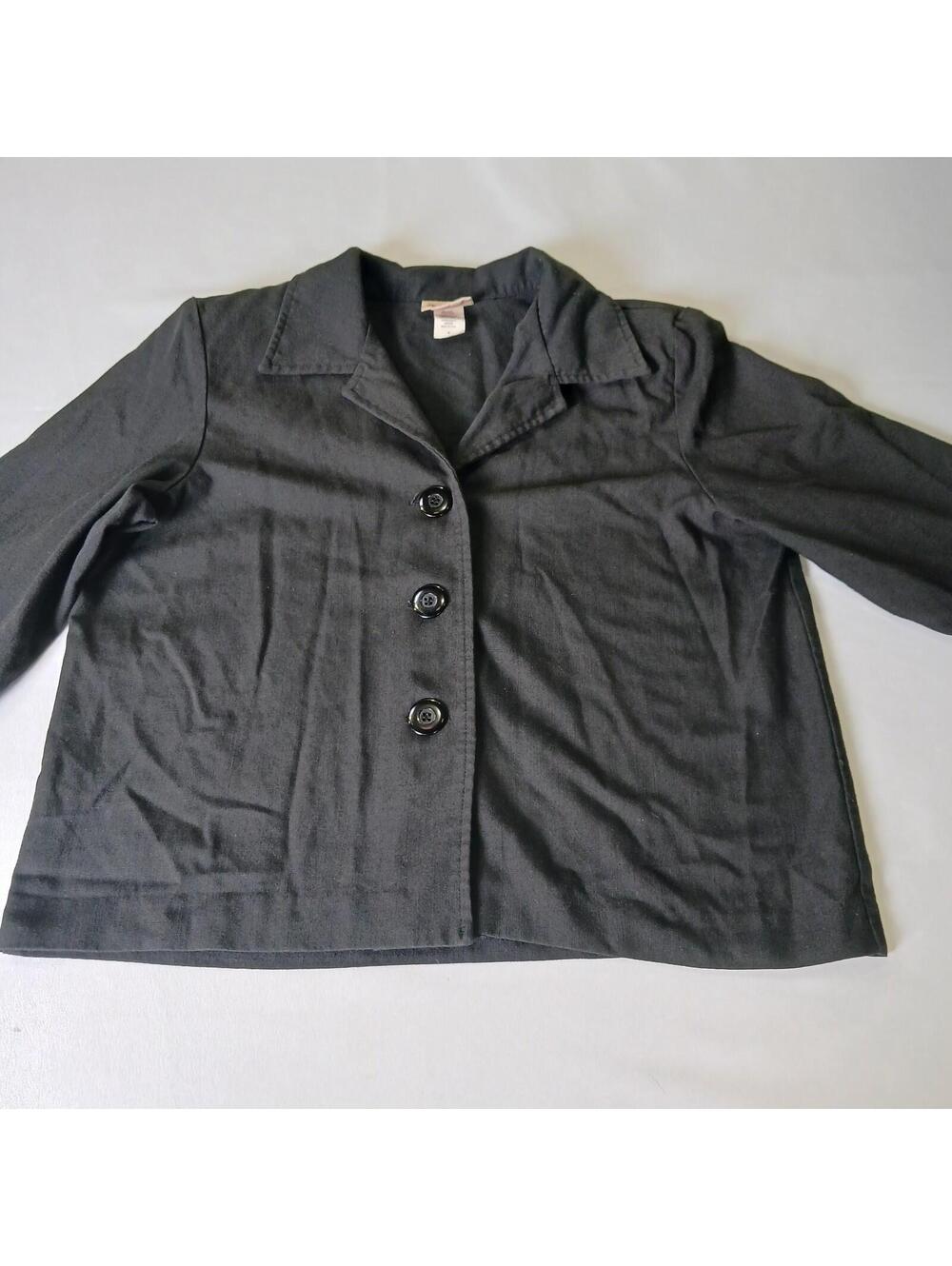 Vintage Vermont Country Store Women's Black Blazer Jacket Size Medium Chest 42 - Picture 10 of 16